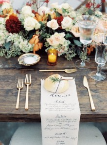 printed napkin place settings